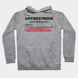 Antidextrous Adjective Definition Hoodie